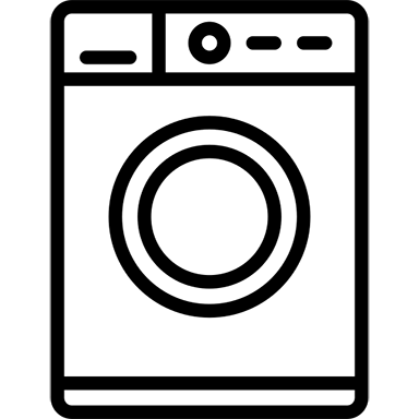 An icon of a washing machine made by Freepik from flaticon.com
